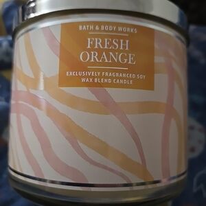Brand New Bath & Body Works Fresh Orange Three Wick Scented Candle